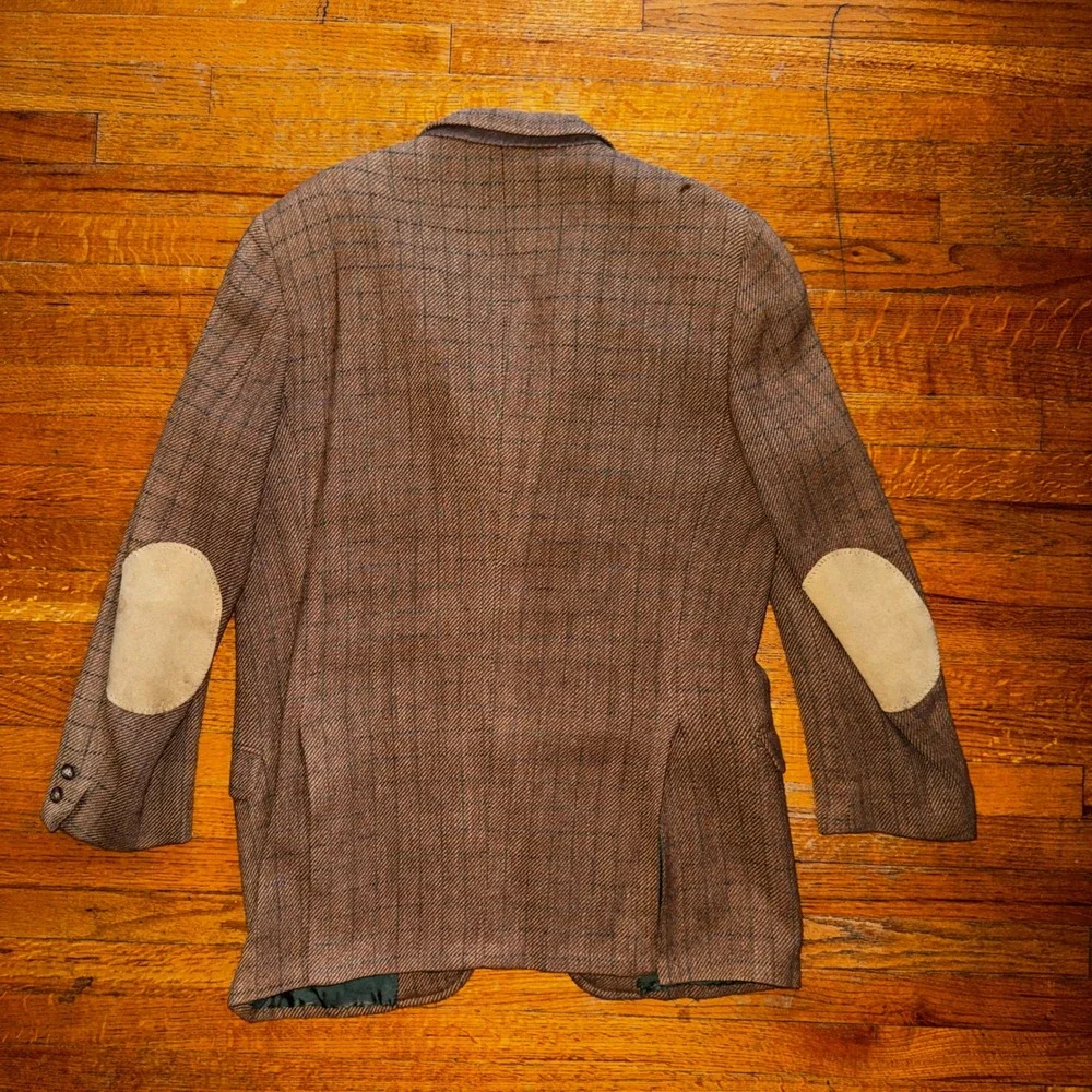 Frank Brothers New York Tweed Blazer Mens Classic‎ Fit Elbow Patches